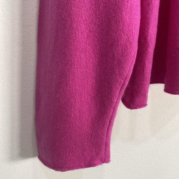 Eskandar Luxury Cashmere Sweater Pullover Lightweight One Size Barbiecore - Picture 4 of 9